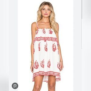 Tularosa red and white dress xs